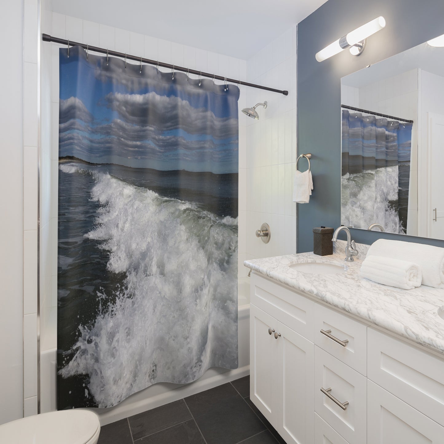 Waves Shower Curtain