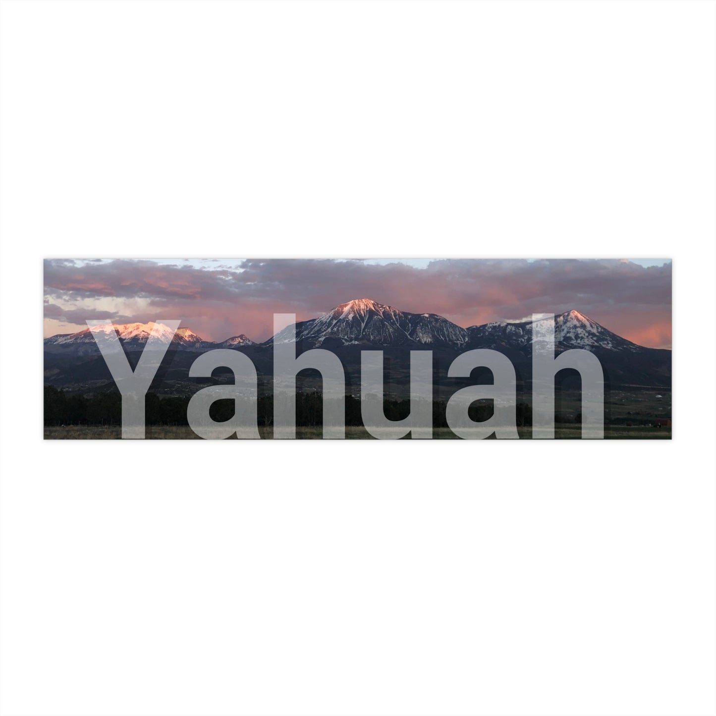 YHWH Sunset Mountains Bumper Sticker