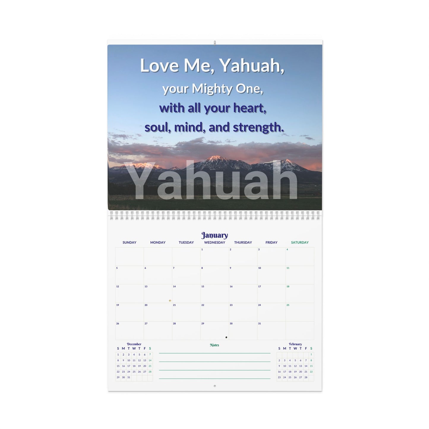 Commands of Yah (First Person) 2025 Calendar