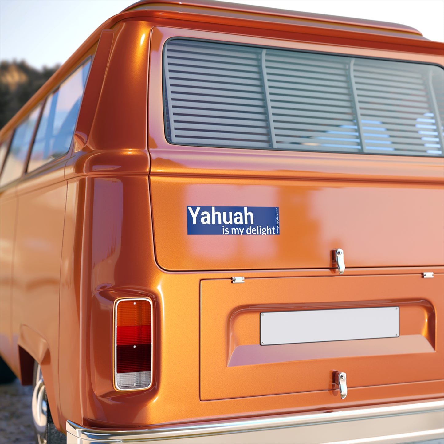 Yahuah is my Delight Blue Bumper Sticker