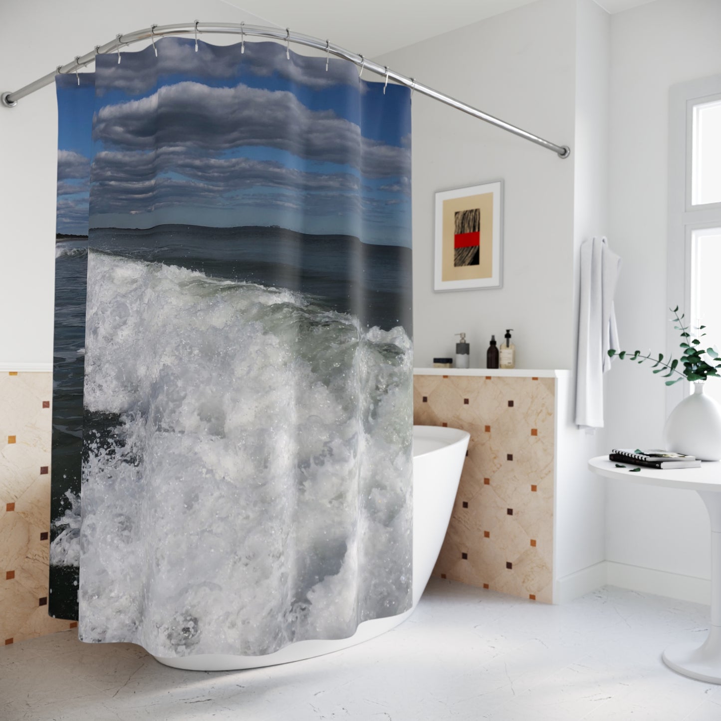 Waves Shower Curtain