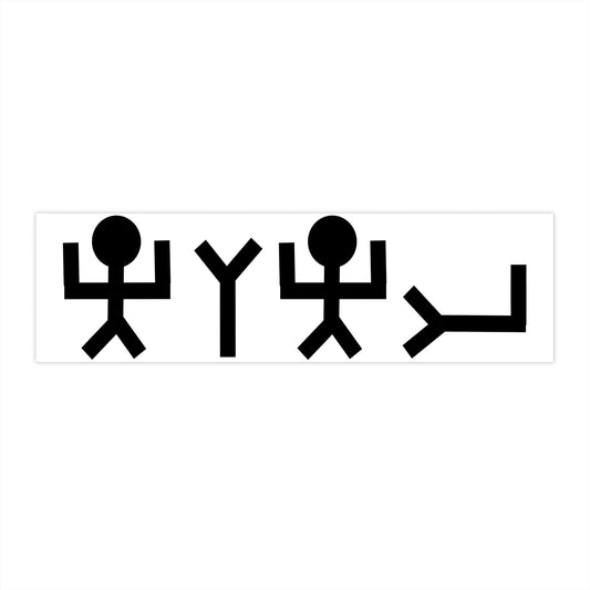 Pictograph YHWH Bumper Sticker