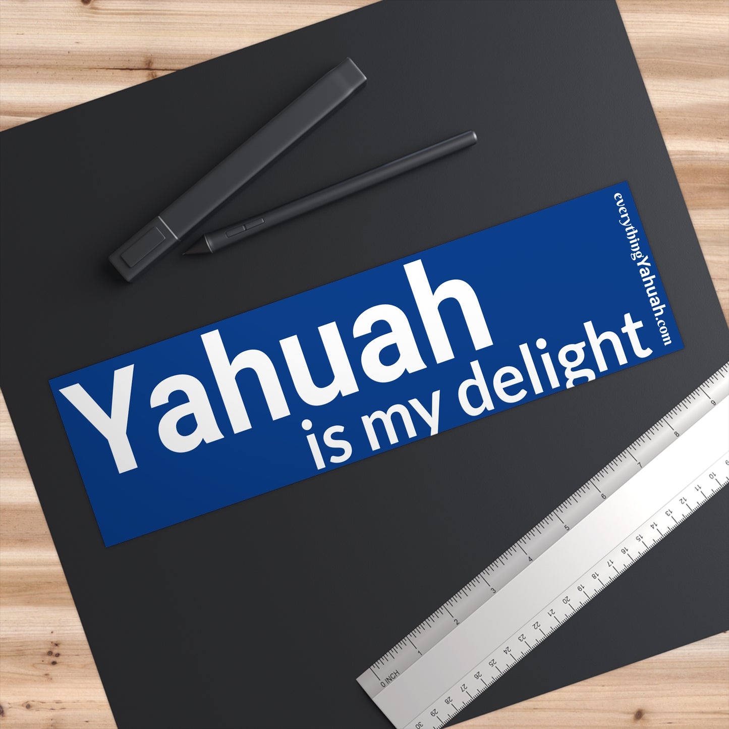 Yahuah is my Delight Blue Bumper Sticker